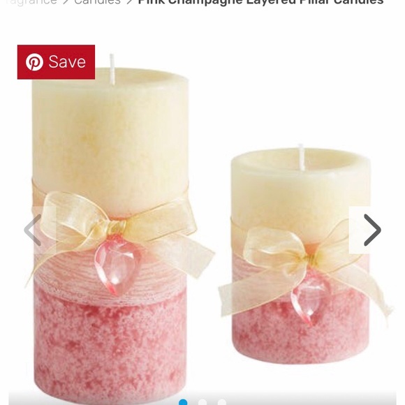 Pier 1 Other - NWOT Pier1 Set Of 4 Pink Champagne Layered Candles